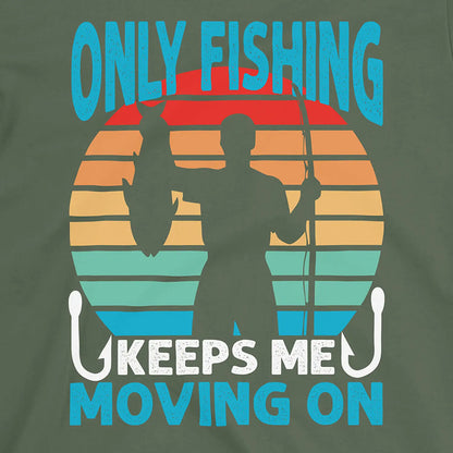 Military Green, Fishing Keep Me Moving Tee – fish-room
