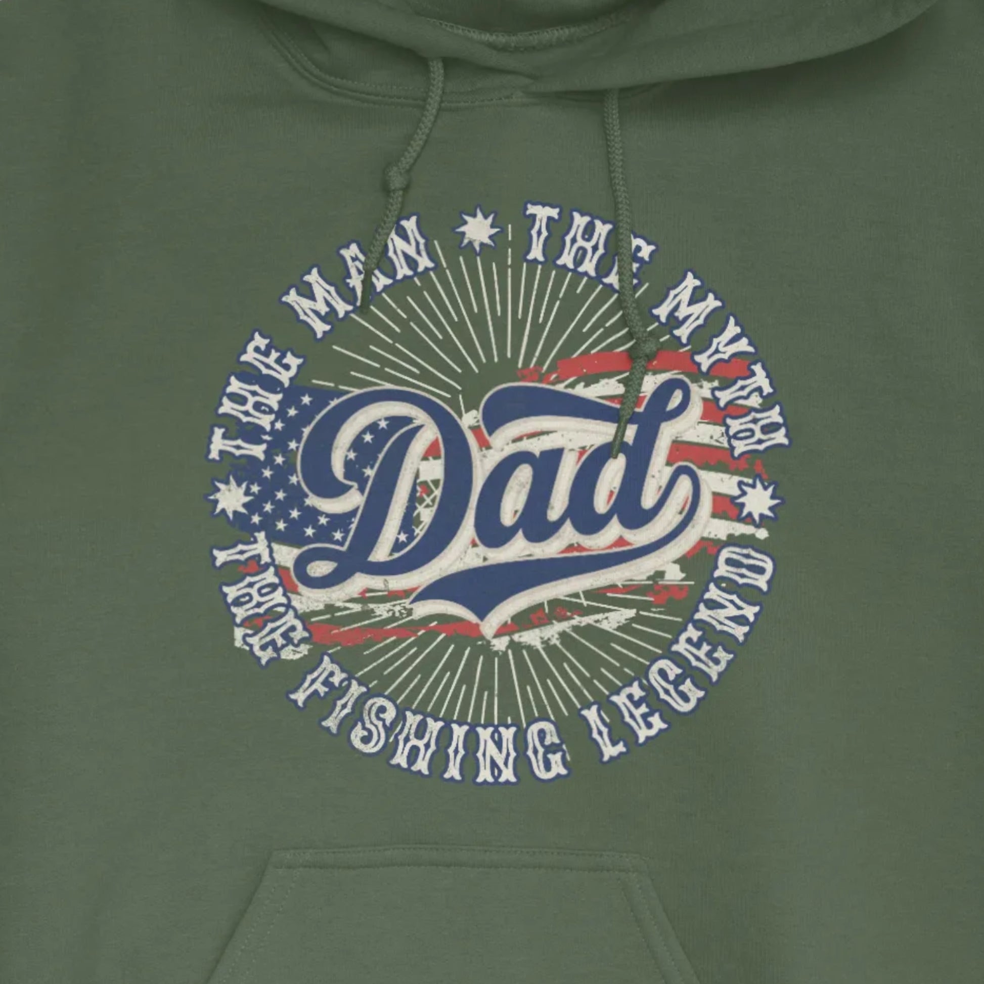 Military Green, Legendary Dad Fishing Hoodie – fish-room