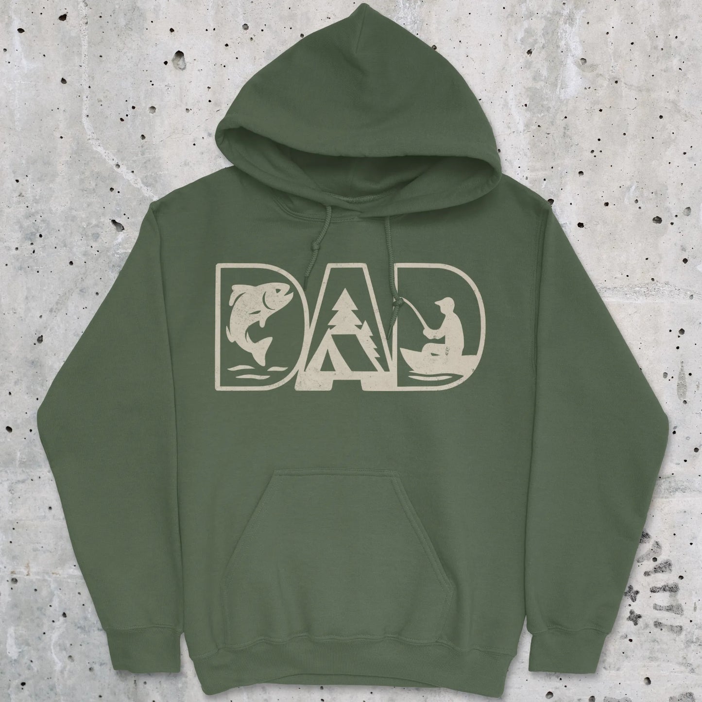 Military Green, Dad Hoodie – fish-room