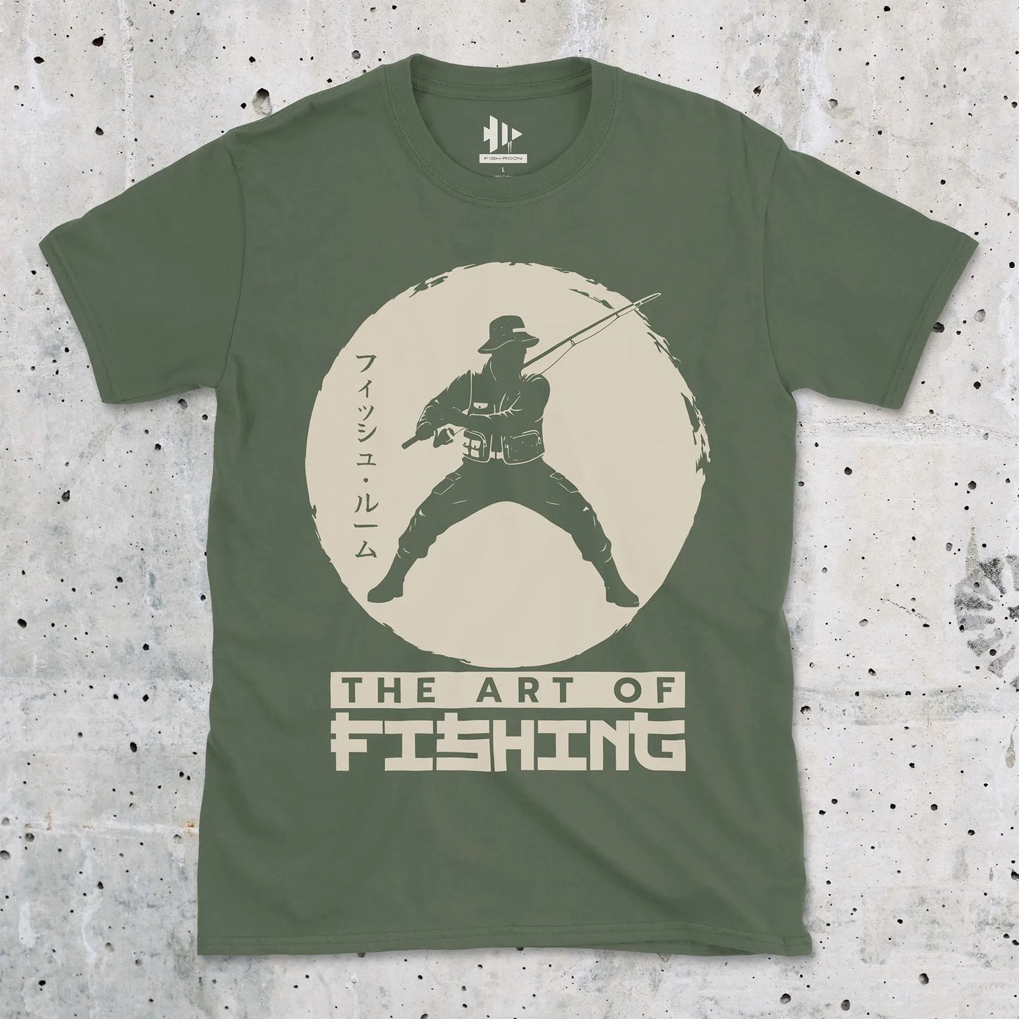 Military Green, The Art Of Fishing Tee – fish-room