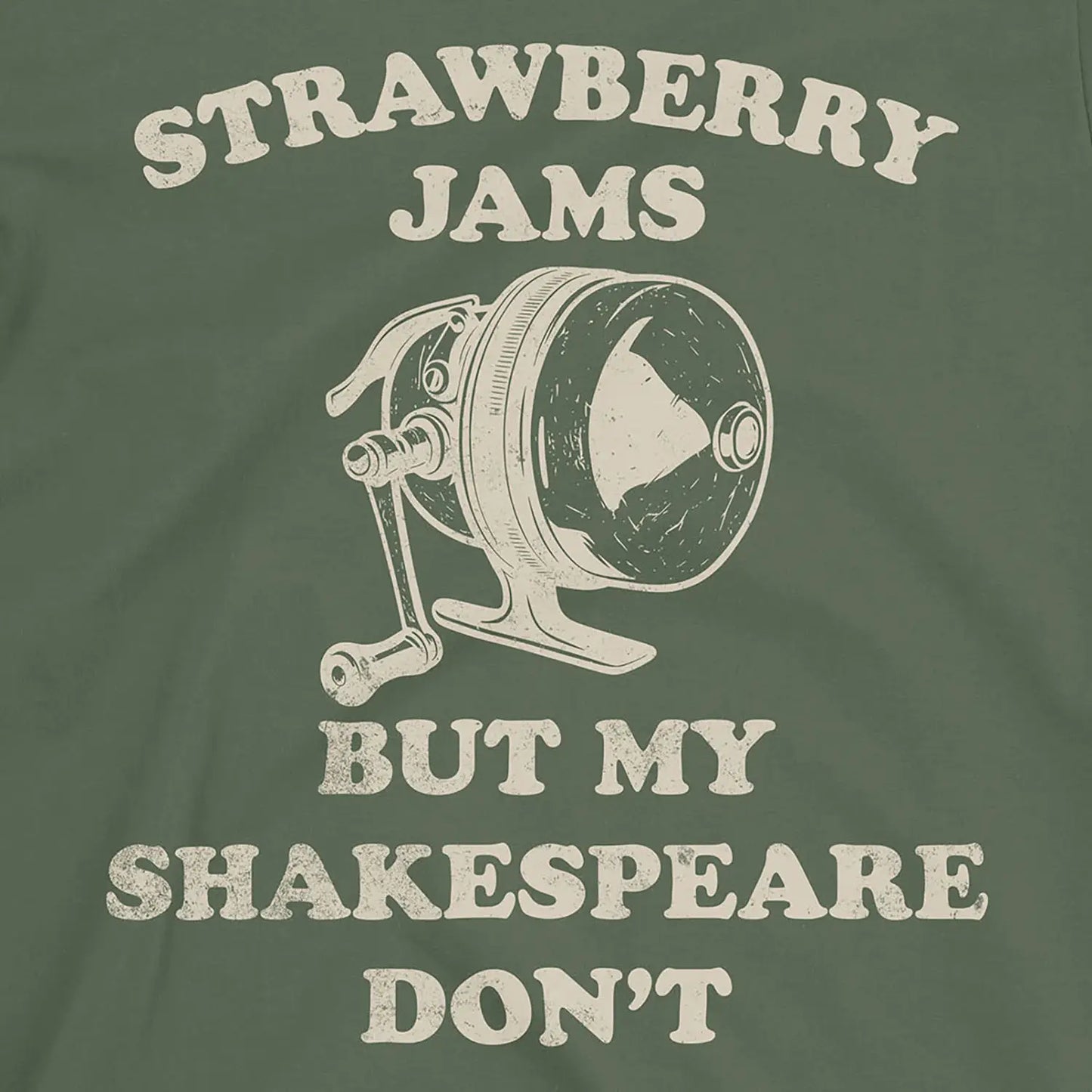 Military Green, Strawberry Jams – But My Shakespeare Don’t Tee – fish-room