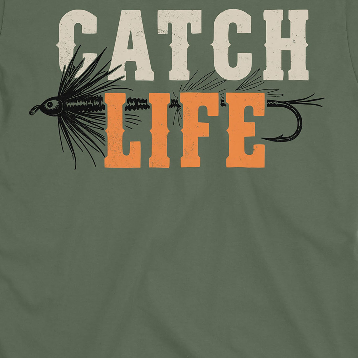 Military Green, Catch Life Tee – fish-room