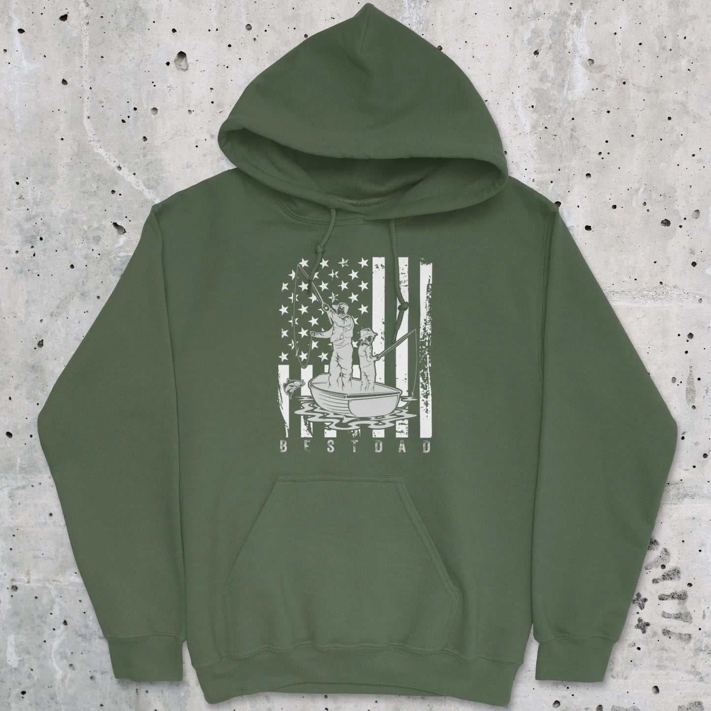 Military Green, Best Dad Hoodie – fish-room