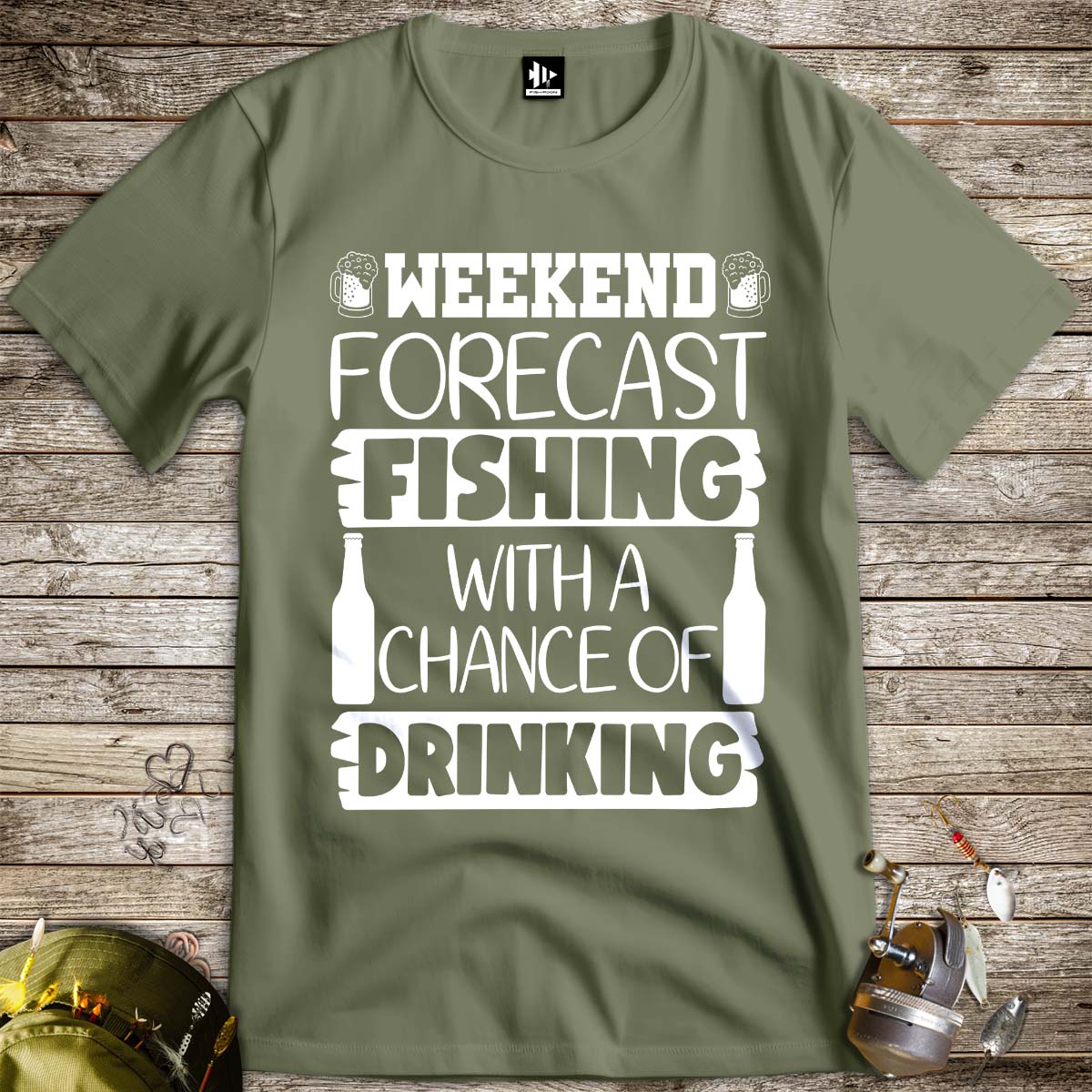 Weekend Forecast Tee-funny fishing t shirt-FISH-ROOM LLC