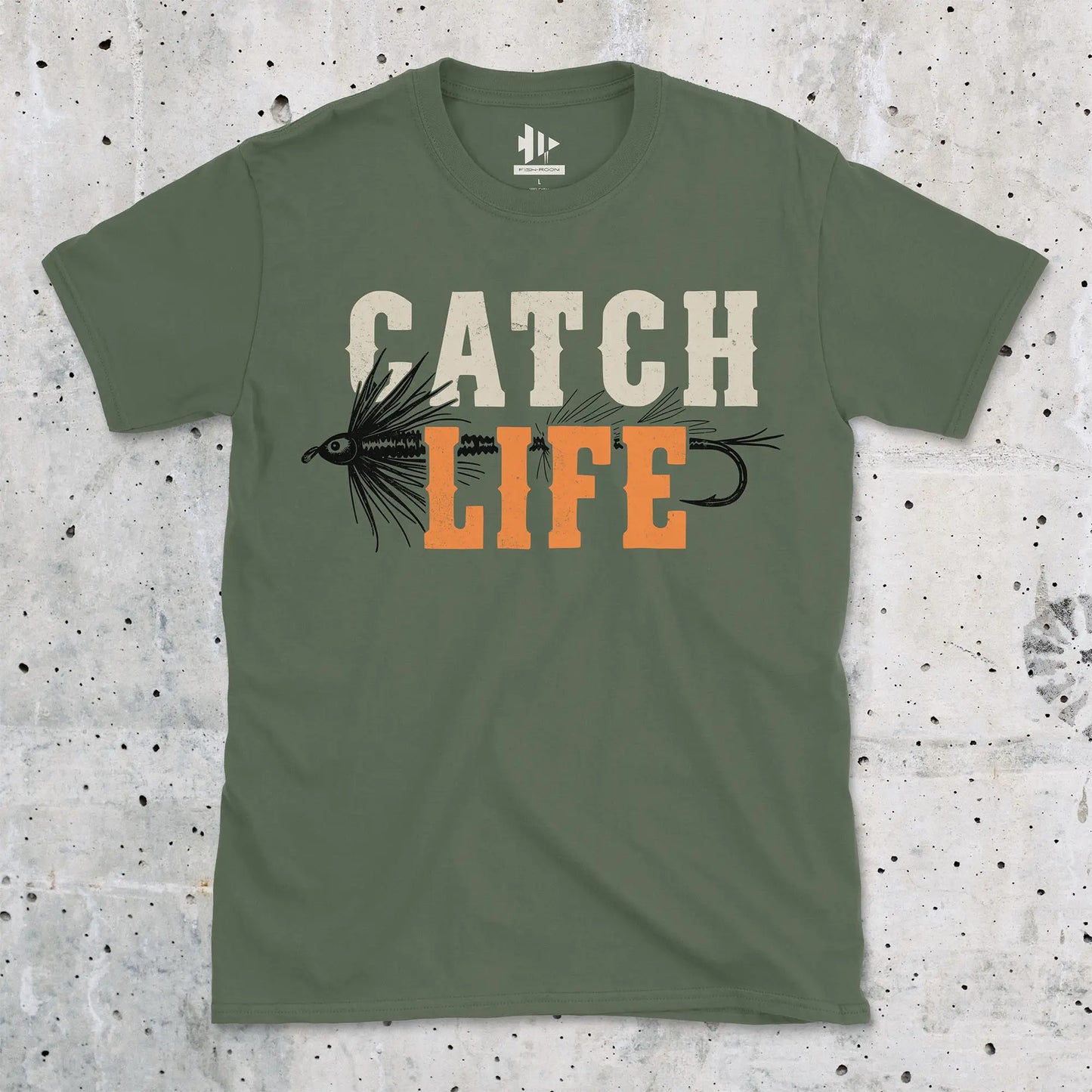 Military Green, Catch Life Tee – fish-room