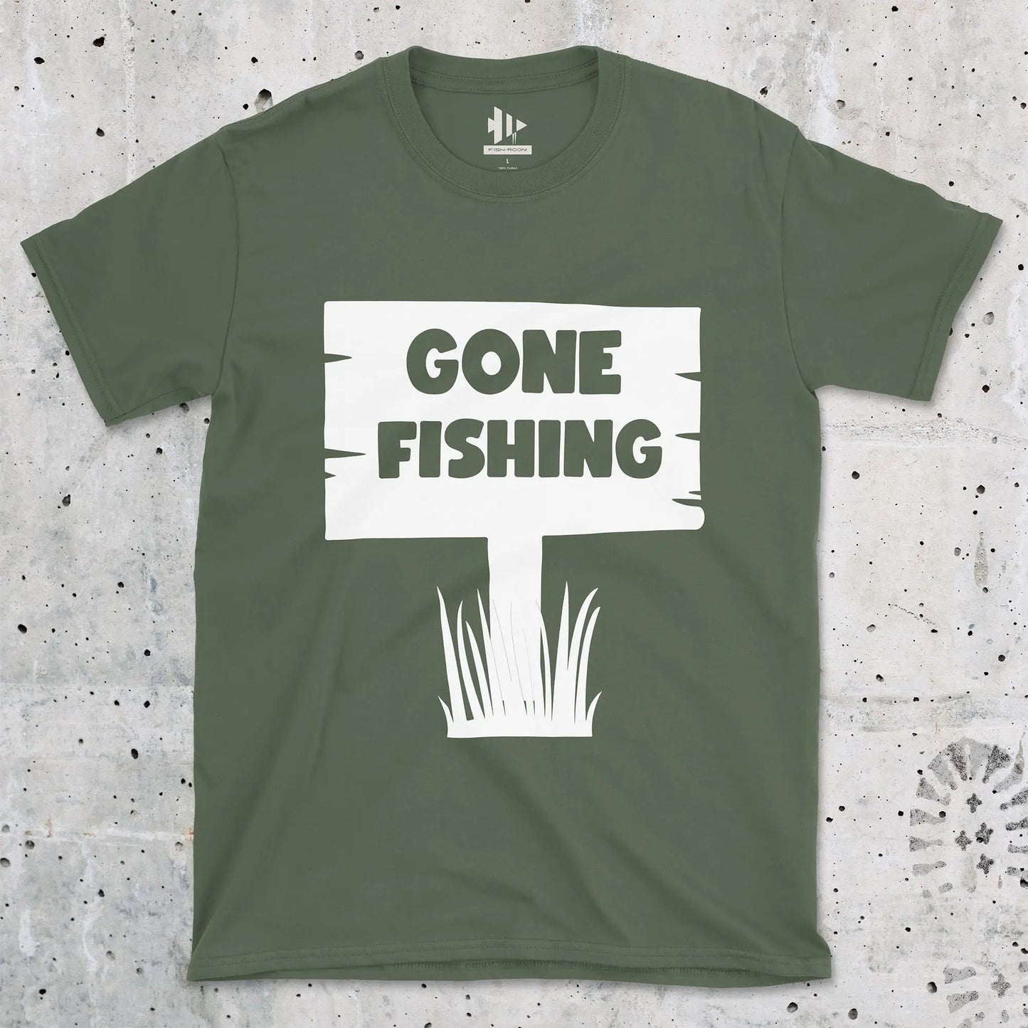Military Green, Gone Fishing Tee – fish-room
