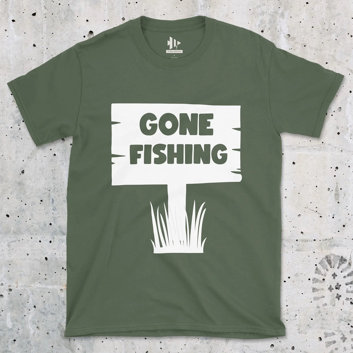 Military Green, Gone Fishing Tee – fish-room