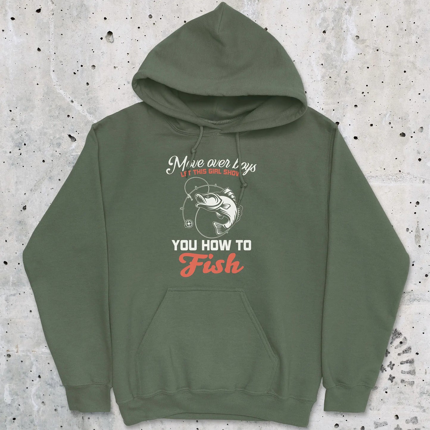 Military Green, Move Over Boys! Hoodie – fish-room