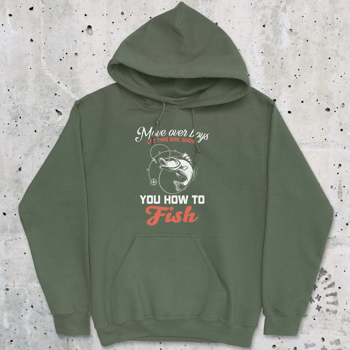 Military Green, Move Over Boys! Hoodie – fish-room