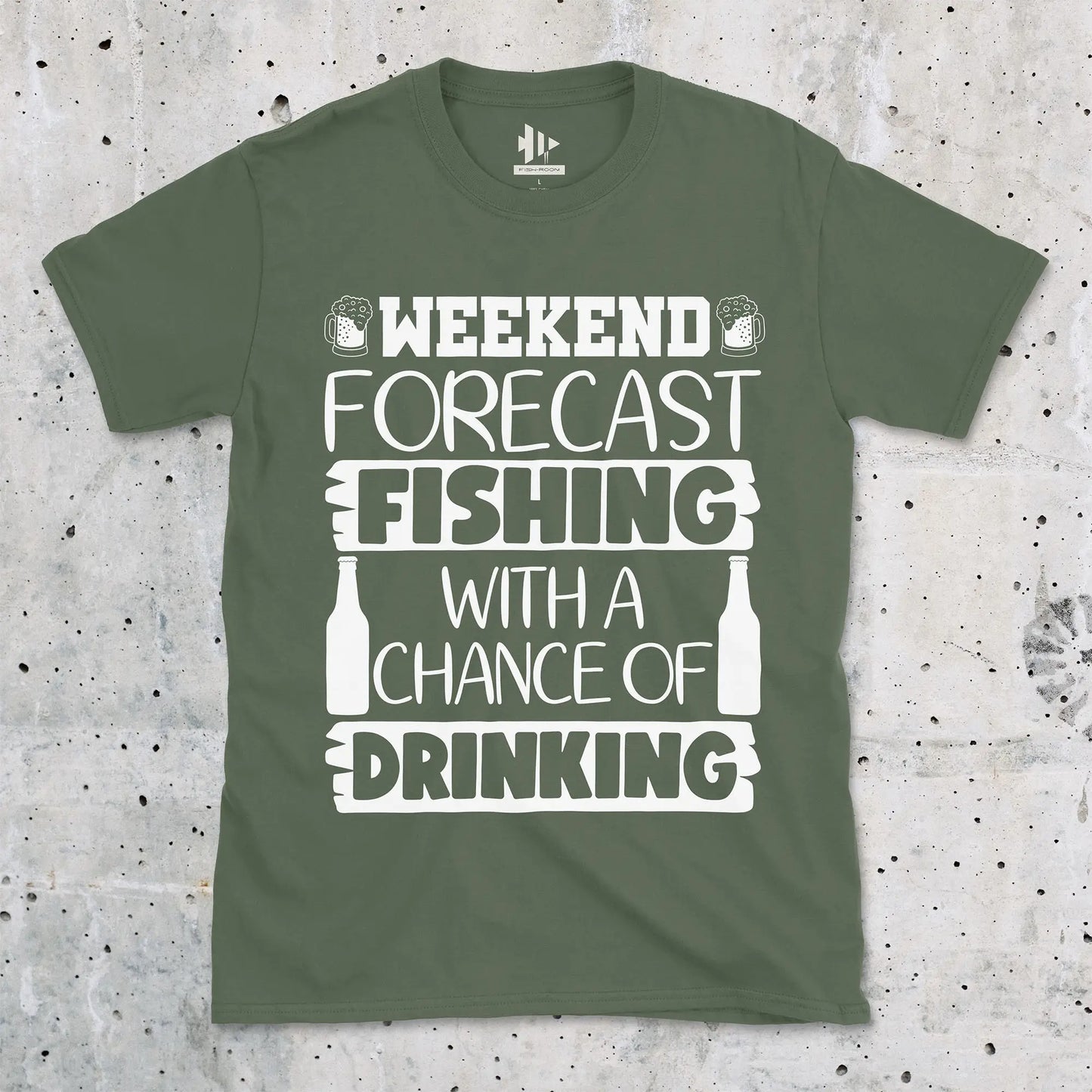 Military Green, Weekend Forecast Tee – fish-room