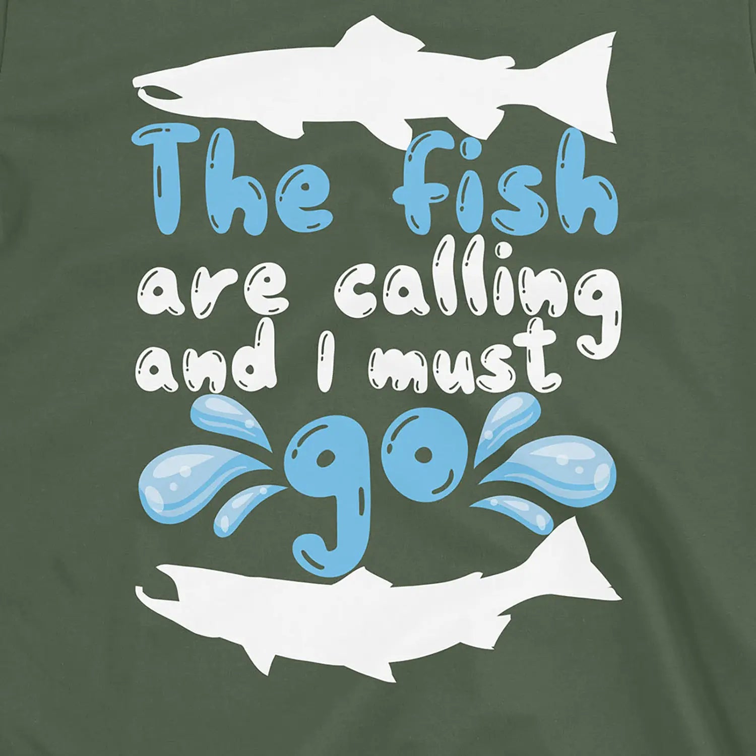 Military Green, The Fish are Calling Tee – fish-room