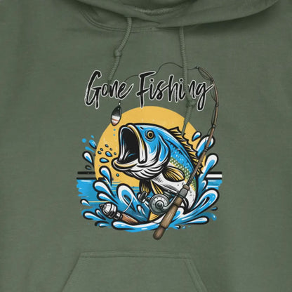 Military Green, Gone Fishing Hoodie – fish-room