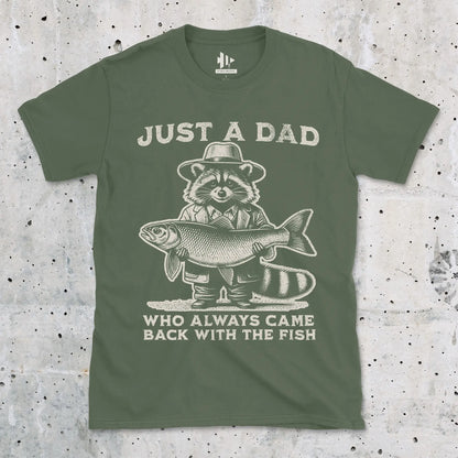 Military Green, Just a Dad Who Always Came Back With a Fish Tee – fish-room