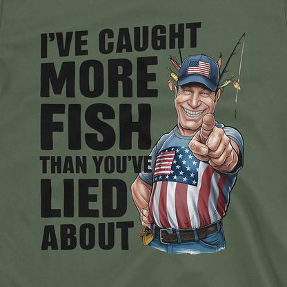 Military Green, I've Caught More Fish Than You Lied About USA Tee – fish-room