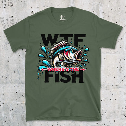 Military Green, WTF: Where's the Fish?  Tee – fish-room