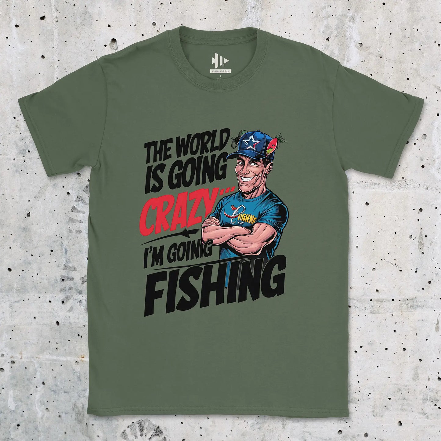Military Green, I'm going fishing Tee – fish-room