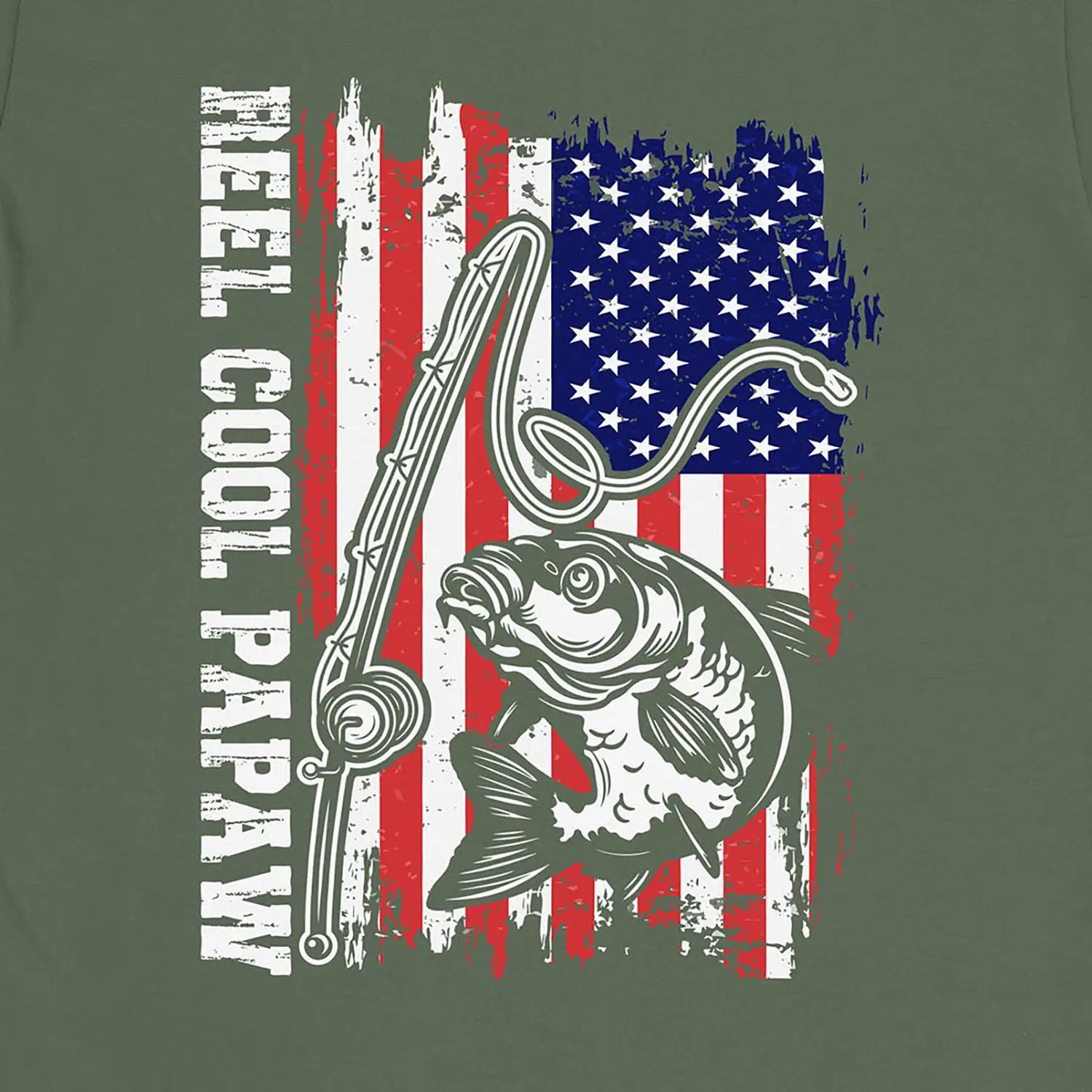Military Green, Reel Cool Papaw Tee – fish-room