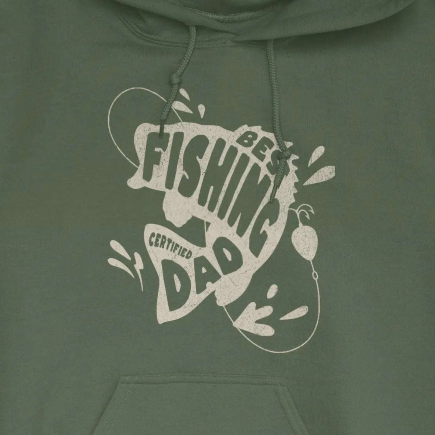 Military Green, Certified Best Fishing Dad Hoodie – fish-room