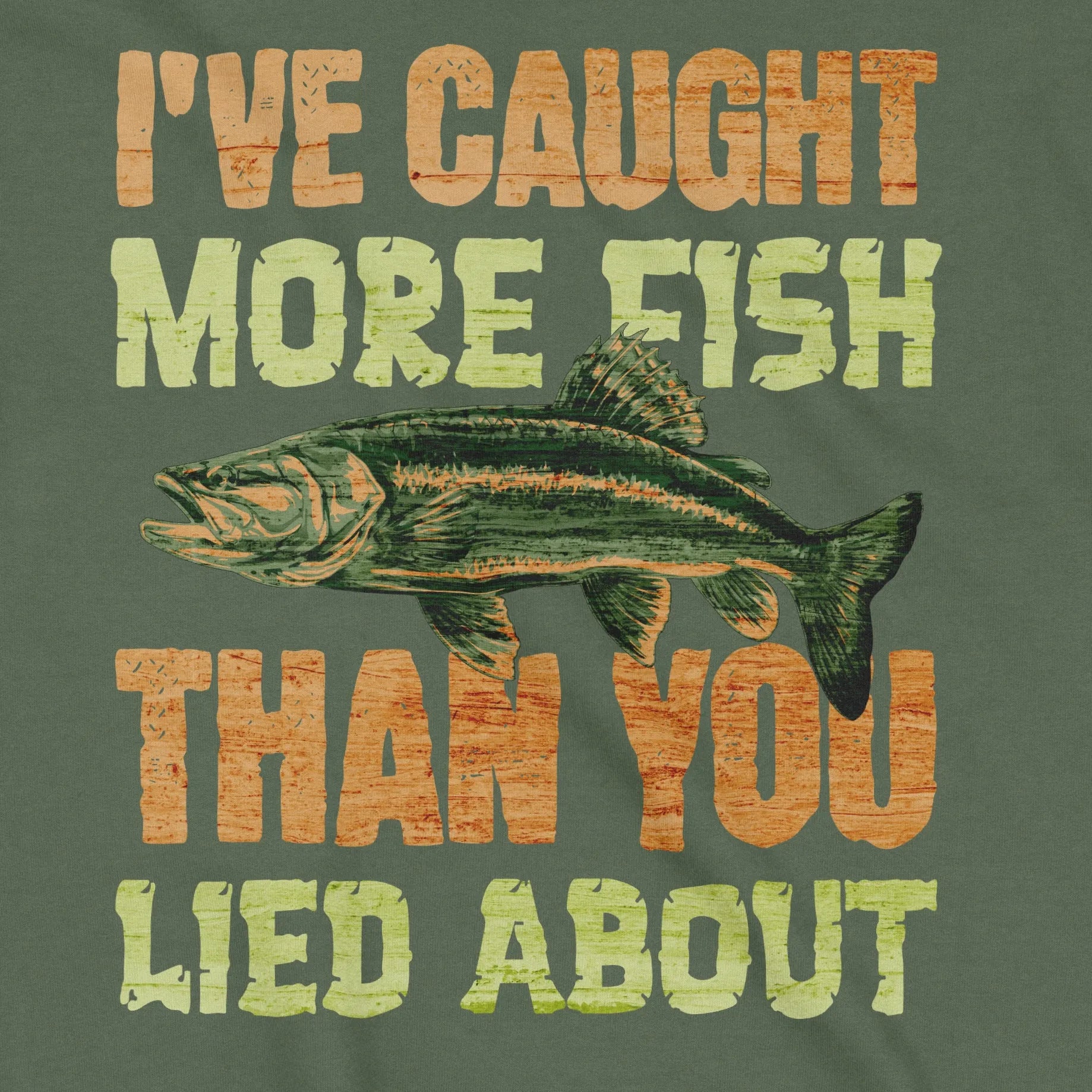 Military Green, I've Caught More Fish Sweatshirt – fish-room