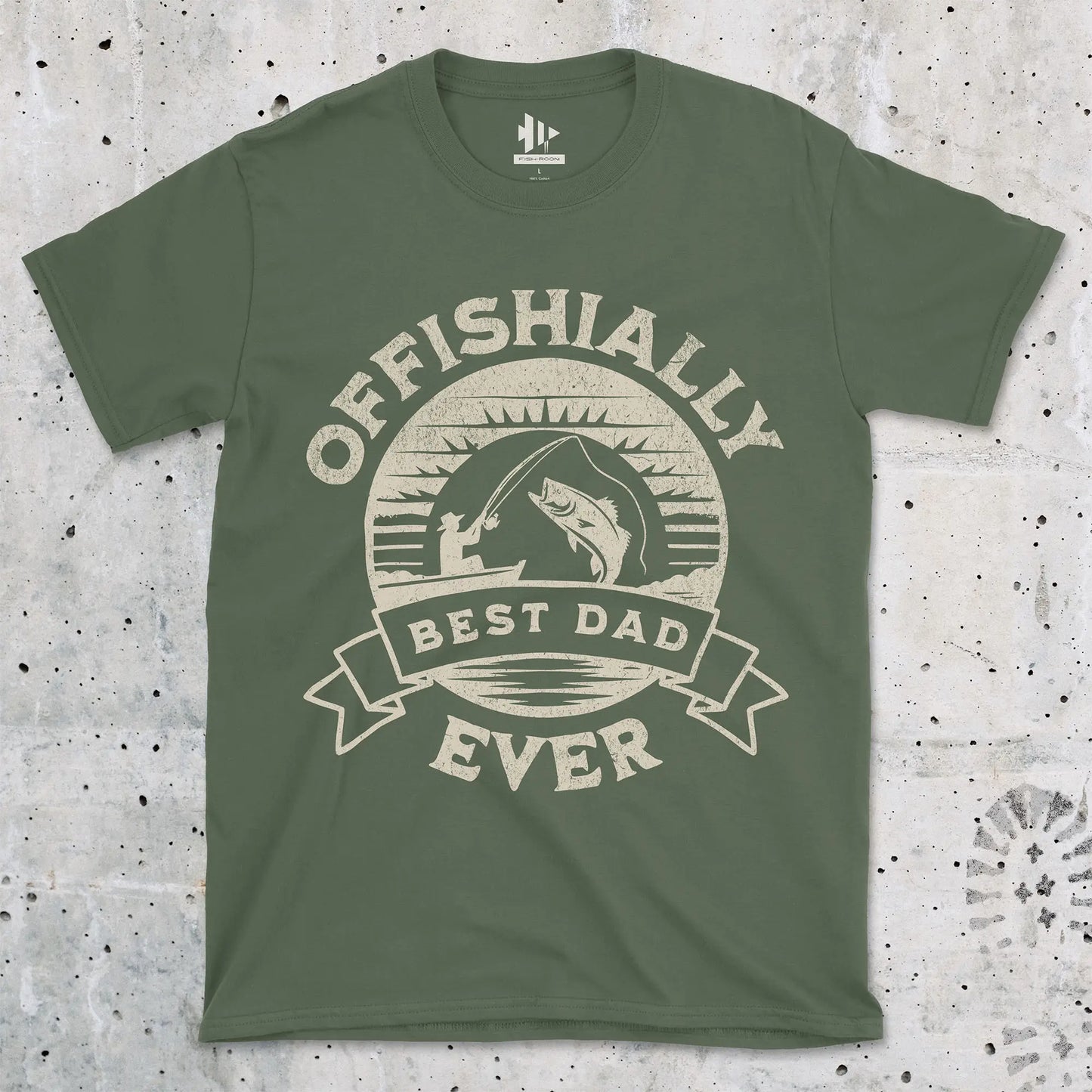 Military Green, Offishially Best Dad Ever Tee – fish-room
