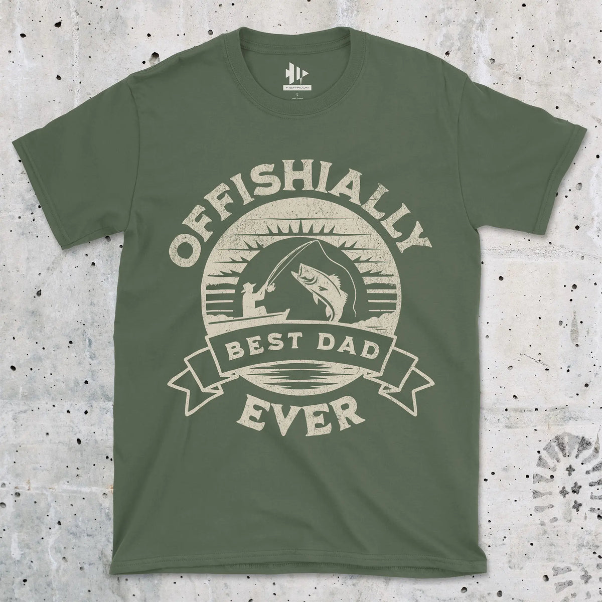 Military Green, Offishially Best Dad Ever Tee – fish-room