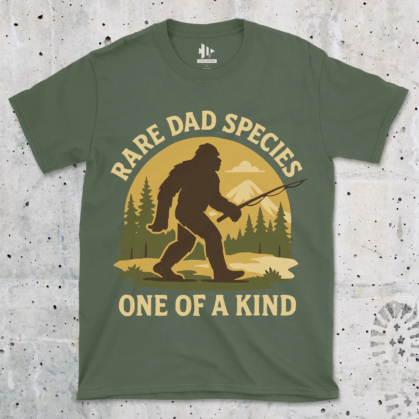 Military Green, Rare Dad Species – One of a Kind Tee – fish-room