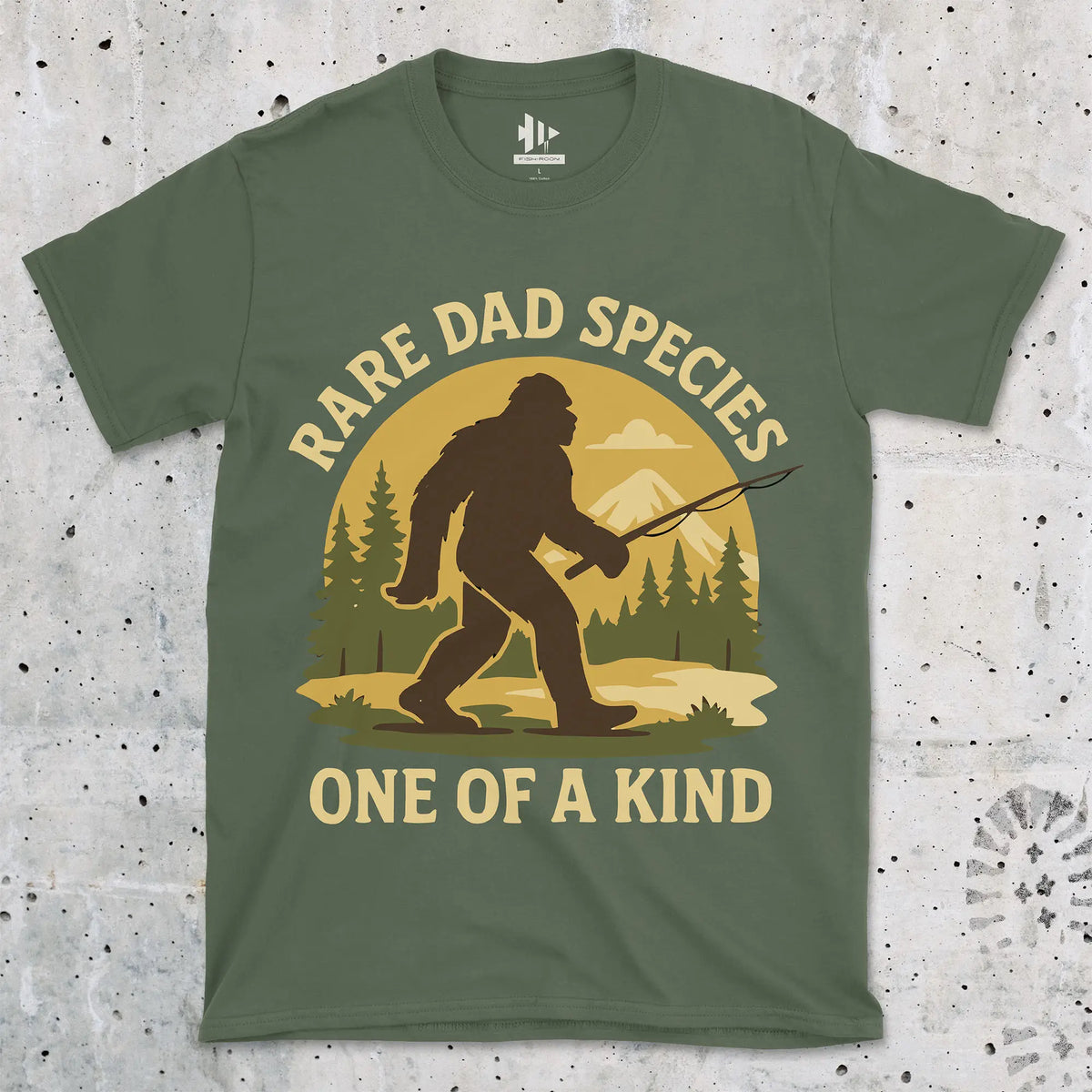 Military Green, Rare Dad Species – One of a Kind Tee – fish-room
