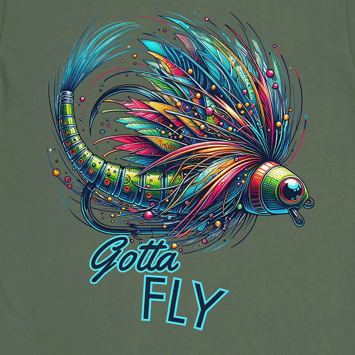 Military Green, Gotta Fly Tee – fish-room