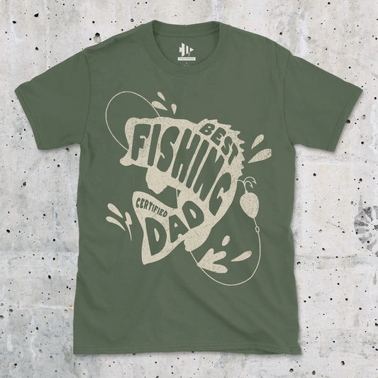 Military Green, Certified Best Fishing Dad Tee – fish-room