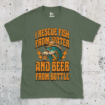 Beer & Bass – Classic Combo Tee Military Green T-Shirt