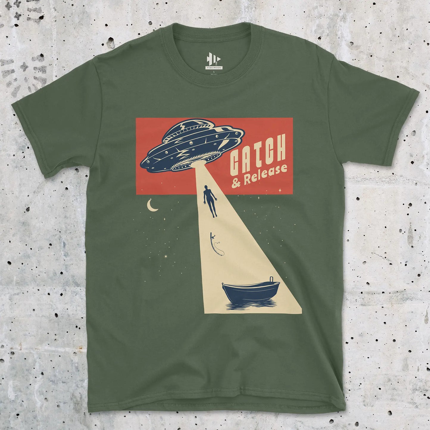Catch & Release – UFO Edition Tee Military Green T-Shirt