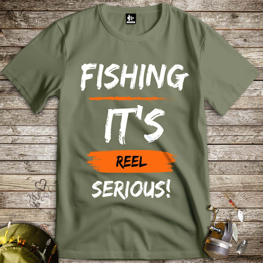 Fishing, it's reel serious! Tee-funny fishing t shirt-FISH-ROOM LLC