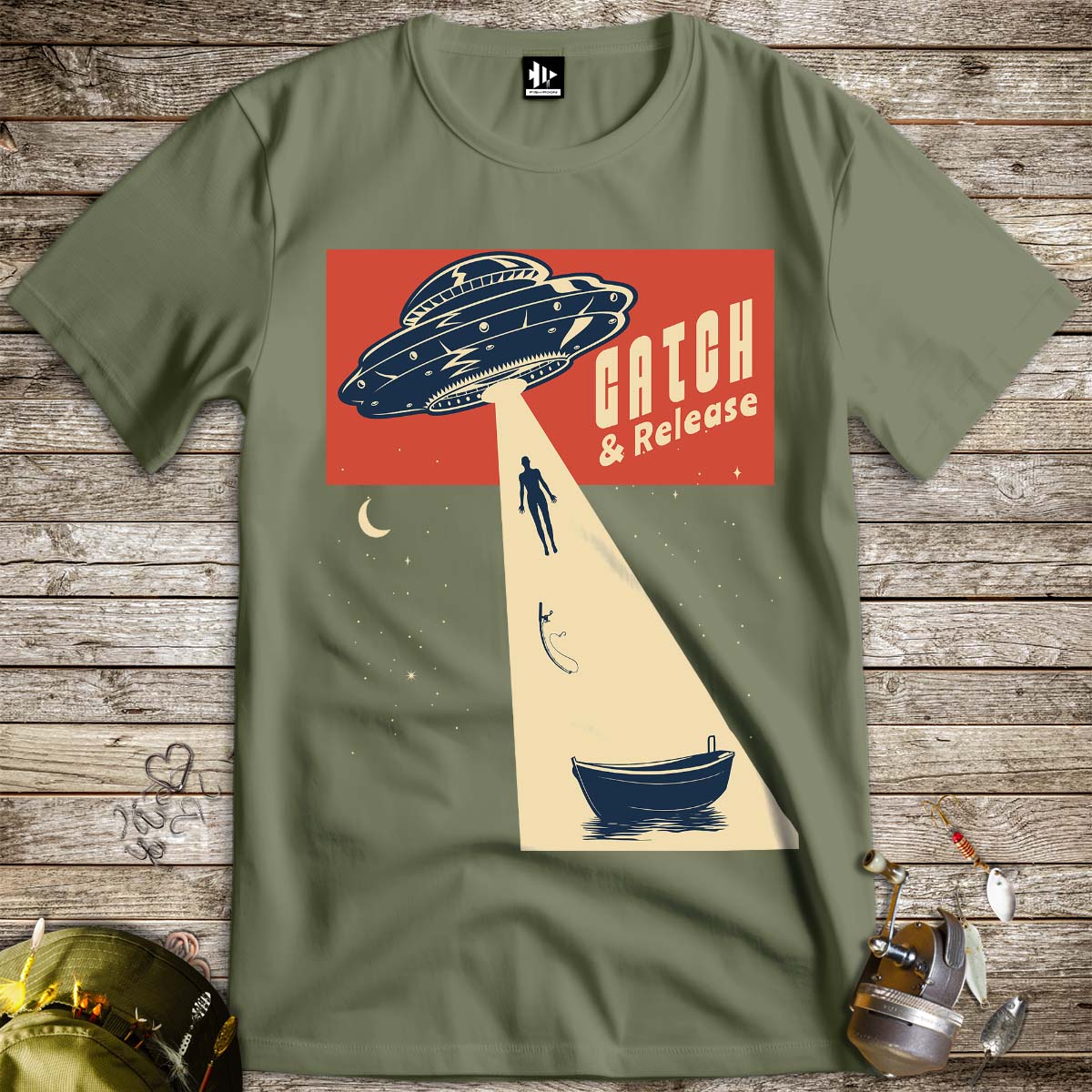 Catch & Release – UFO Edition Tee-funny fishing t shirt-FISH-ROOM LLC