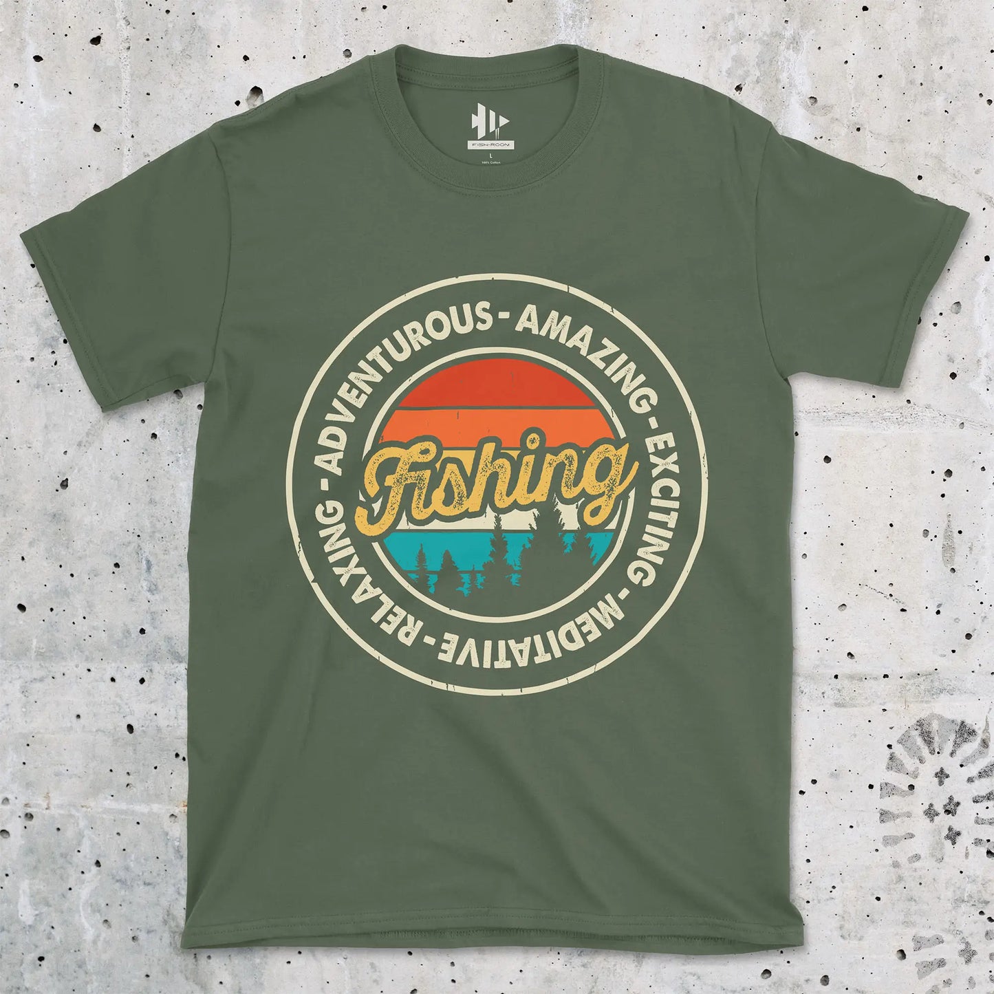 Military Green, Adventurous Fishing Tee – fish-room