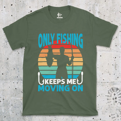 Military Green, Fishing Keep Me Moving Tee – fish-room