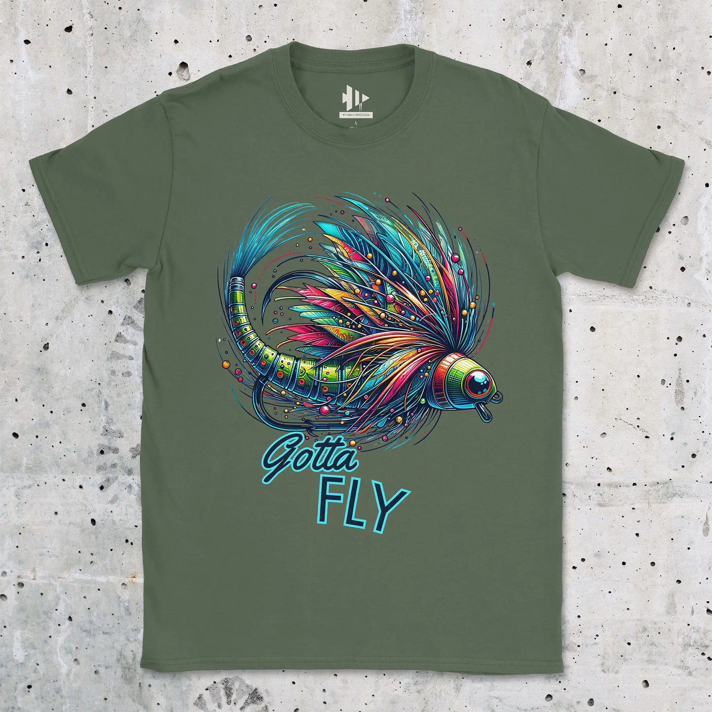 Military Green, Gotta Fly Tee – fish-room