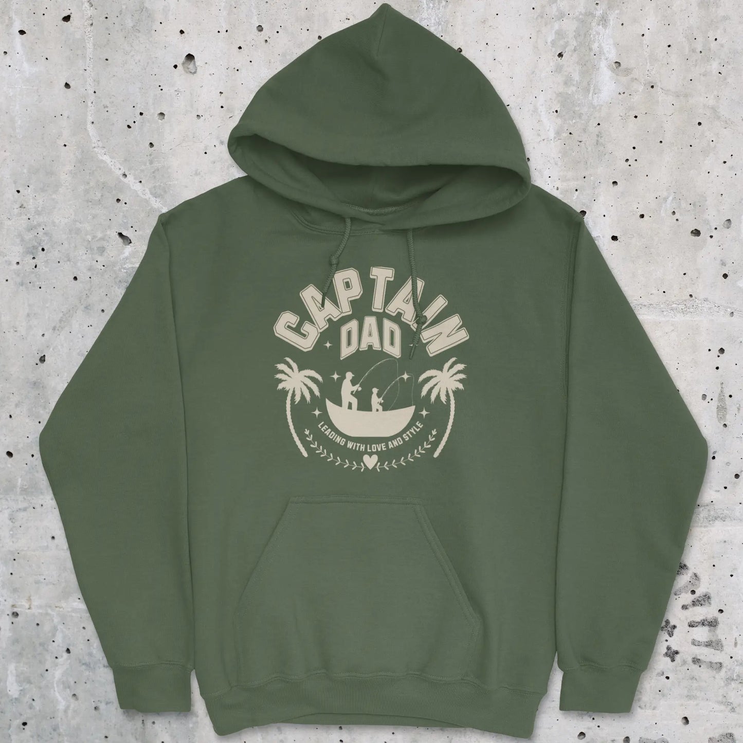 Military Green, Captain Dad Hoodie – fish-room