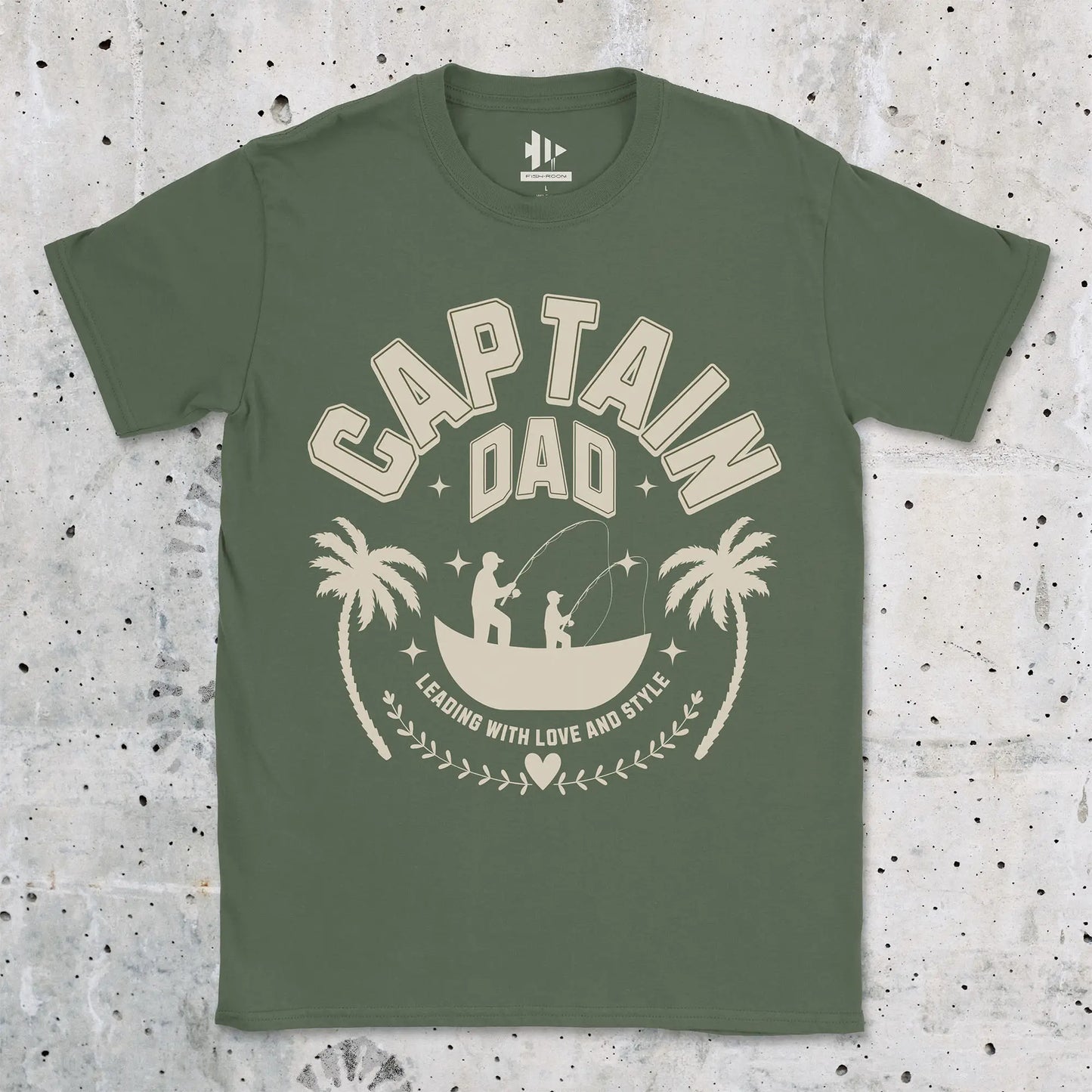 Military Green, Captain Dad Tee – fish-room