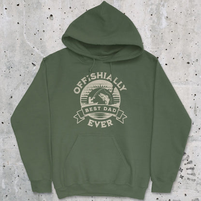 Military Green, Offishially Best Dad Ever Hoodie – fish-room