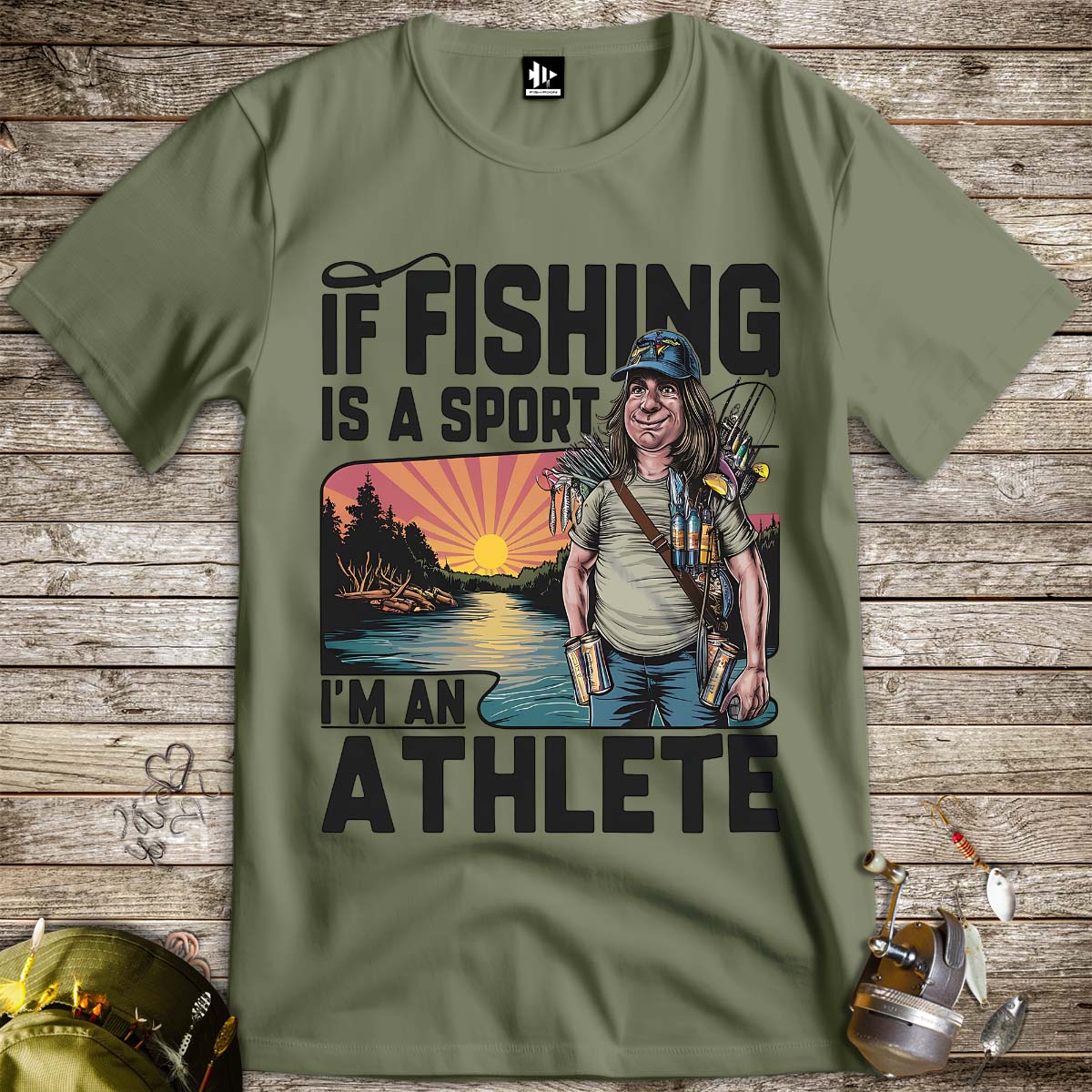 Fishing Athlete Tee-funny fishing t shirt-FISH-ROOM LLC