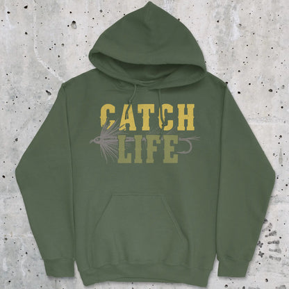 Military Green, Catch Life Hoodie – fish-room