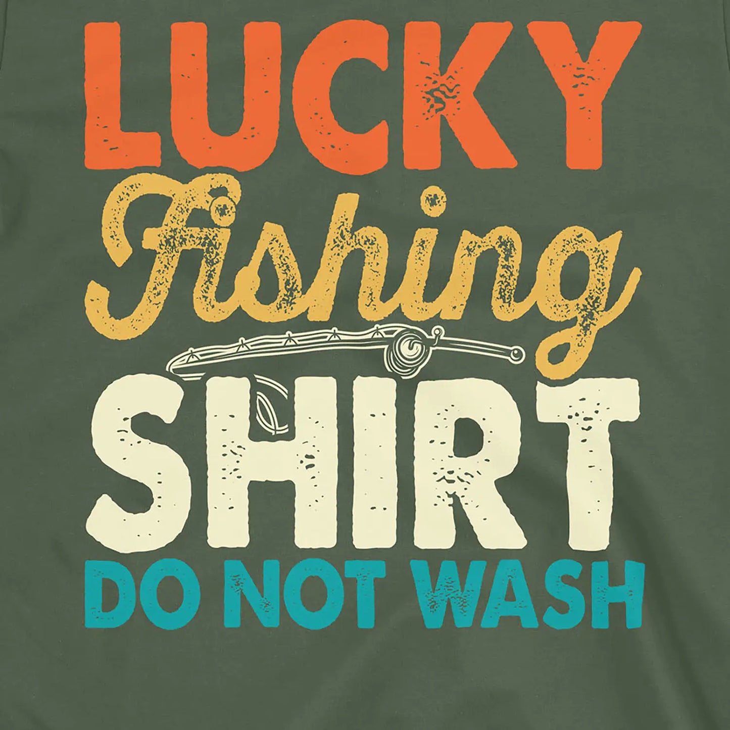 Military Green, Lucky Fishing Tee – fish-room