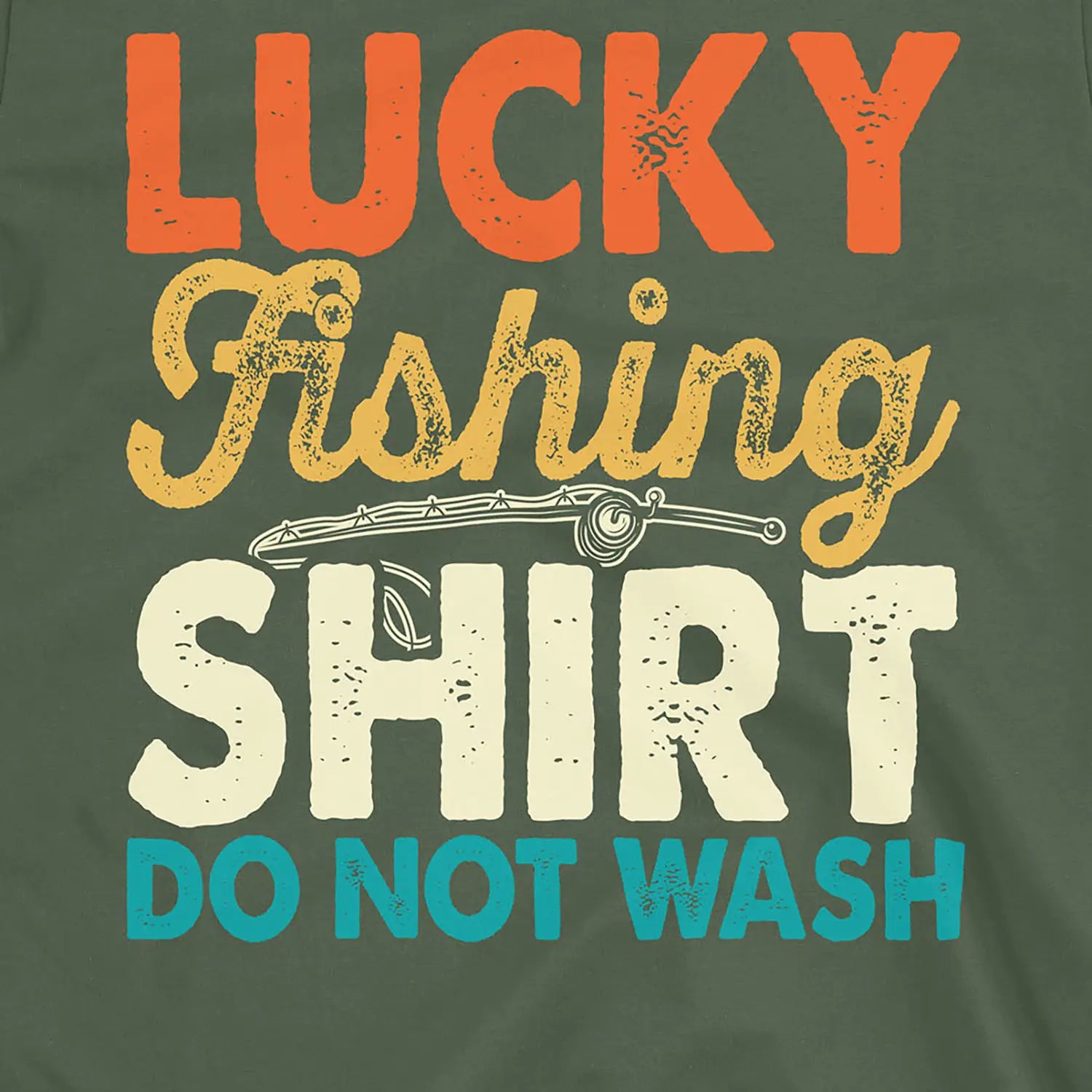 Military Green, Lucky Fishing Tee – fish-room