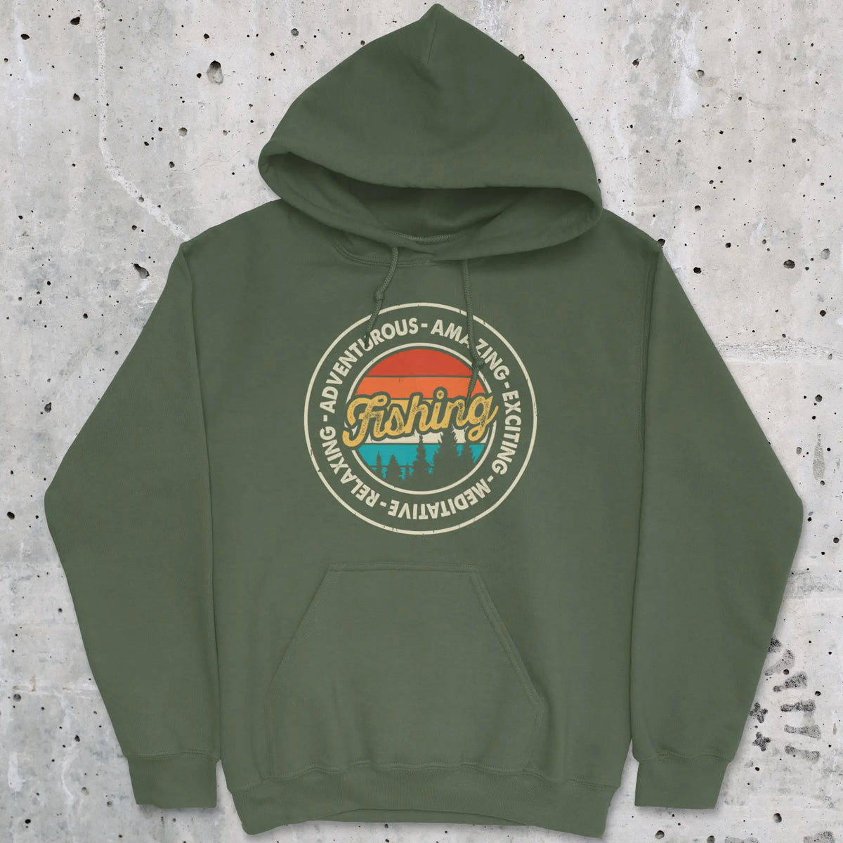Military Green, Adventurous Fishing Hoodie – fish-room