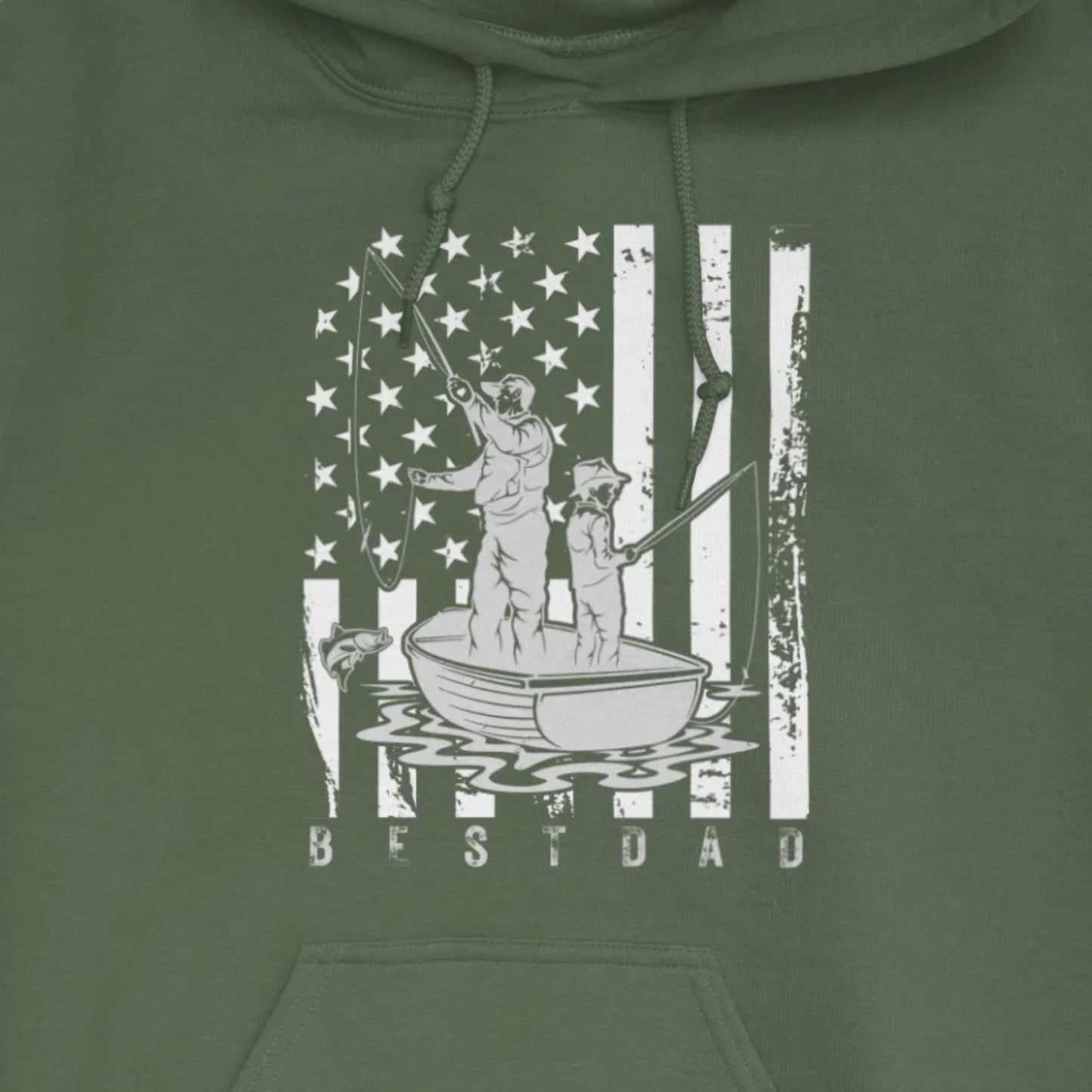 Military Green, Best Dad Hoodie – fish-room