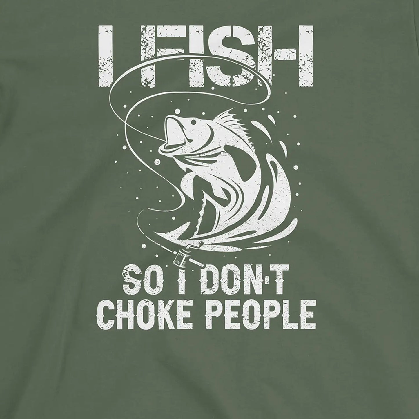 Military Green, Fish Not to Choke Tee – fish-room