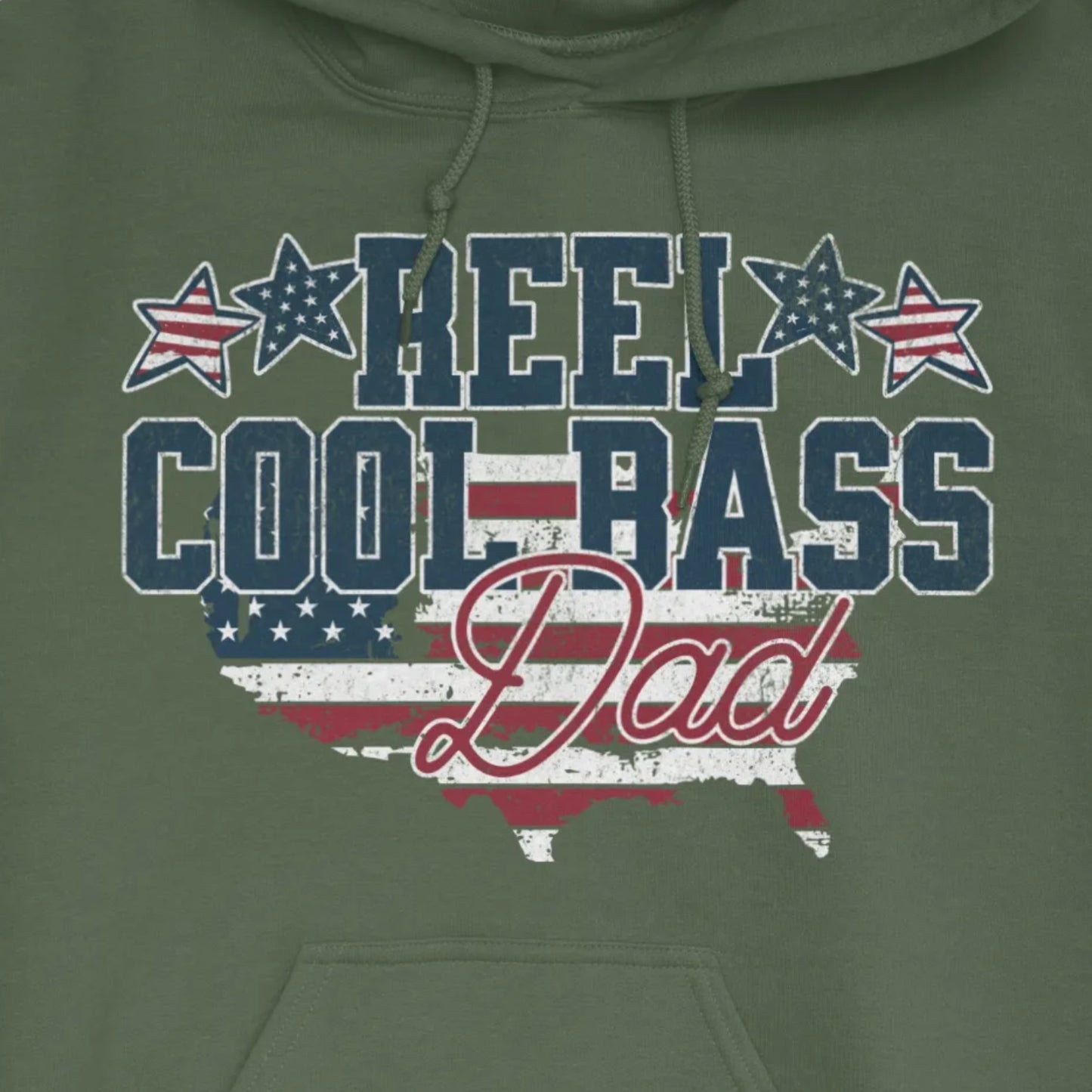 Military Green, Reel Cool Bass Dad Hoodie – fish-room