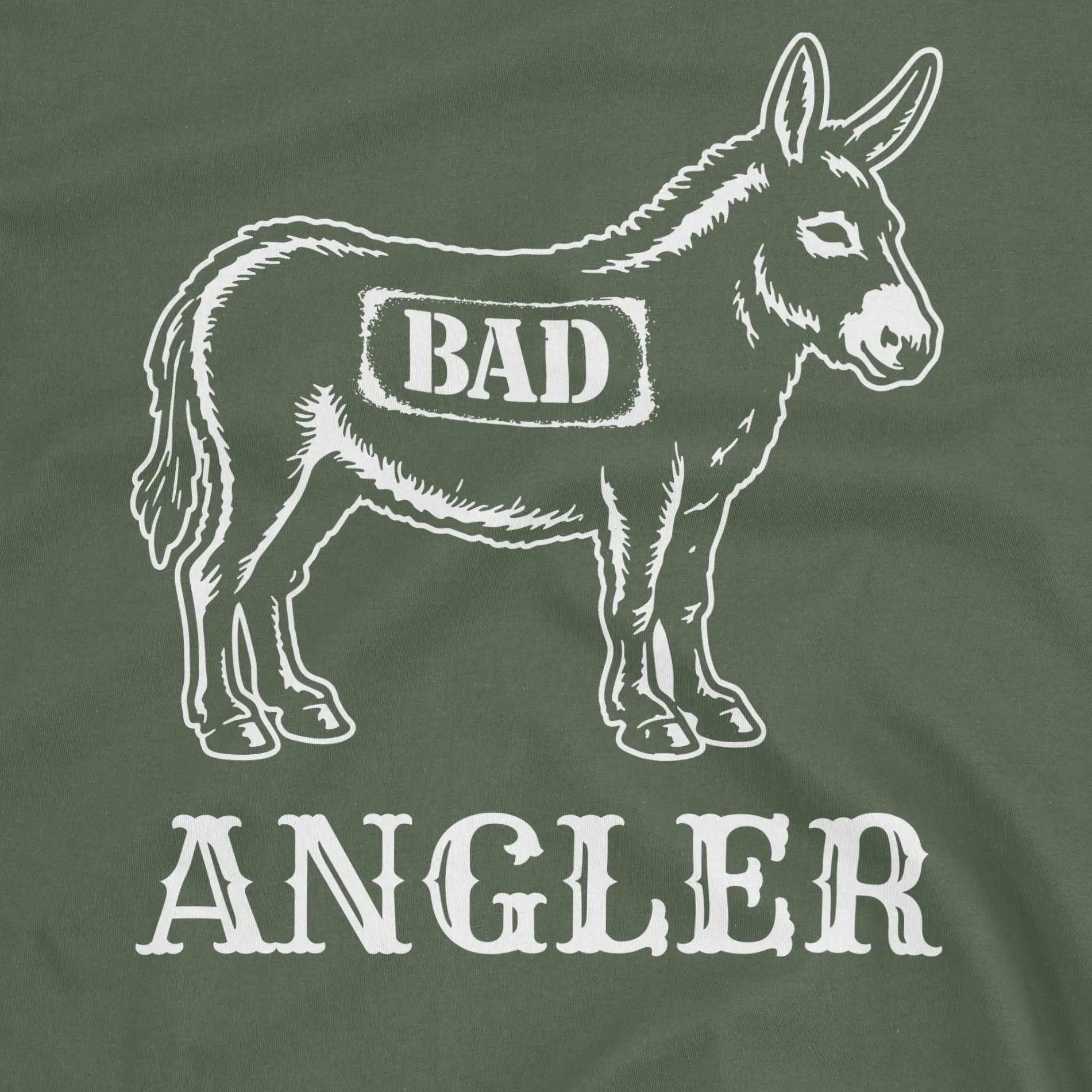 Militery Green, Bad Ass Angler Tee – fish-room