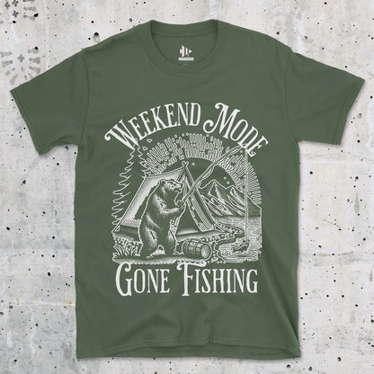 Military Green, Weekend Mode: Gone Fishing Tee – fish-room