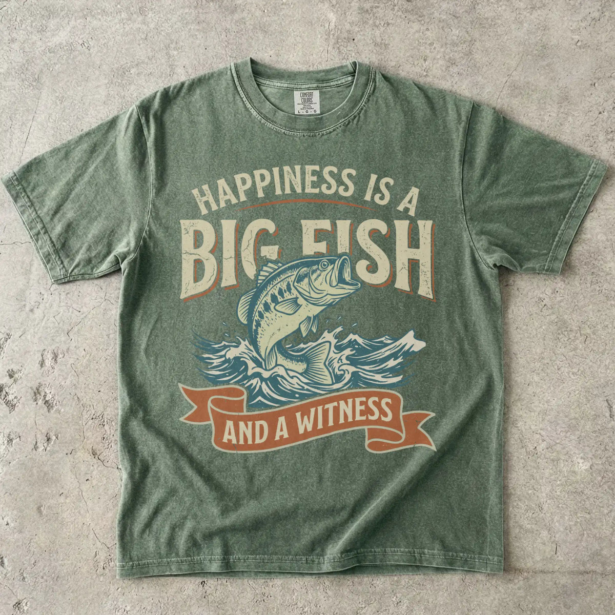 Moss, Happiness Is A Big Fish Tee – fish-room